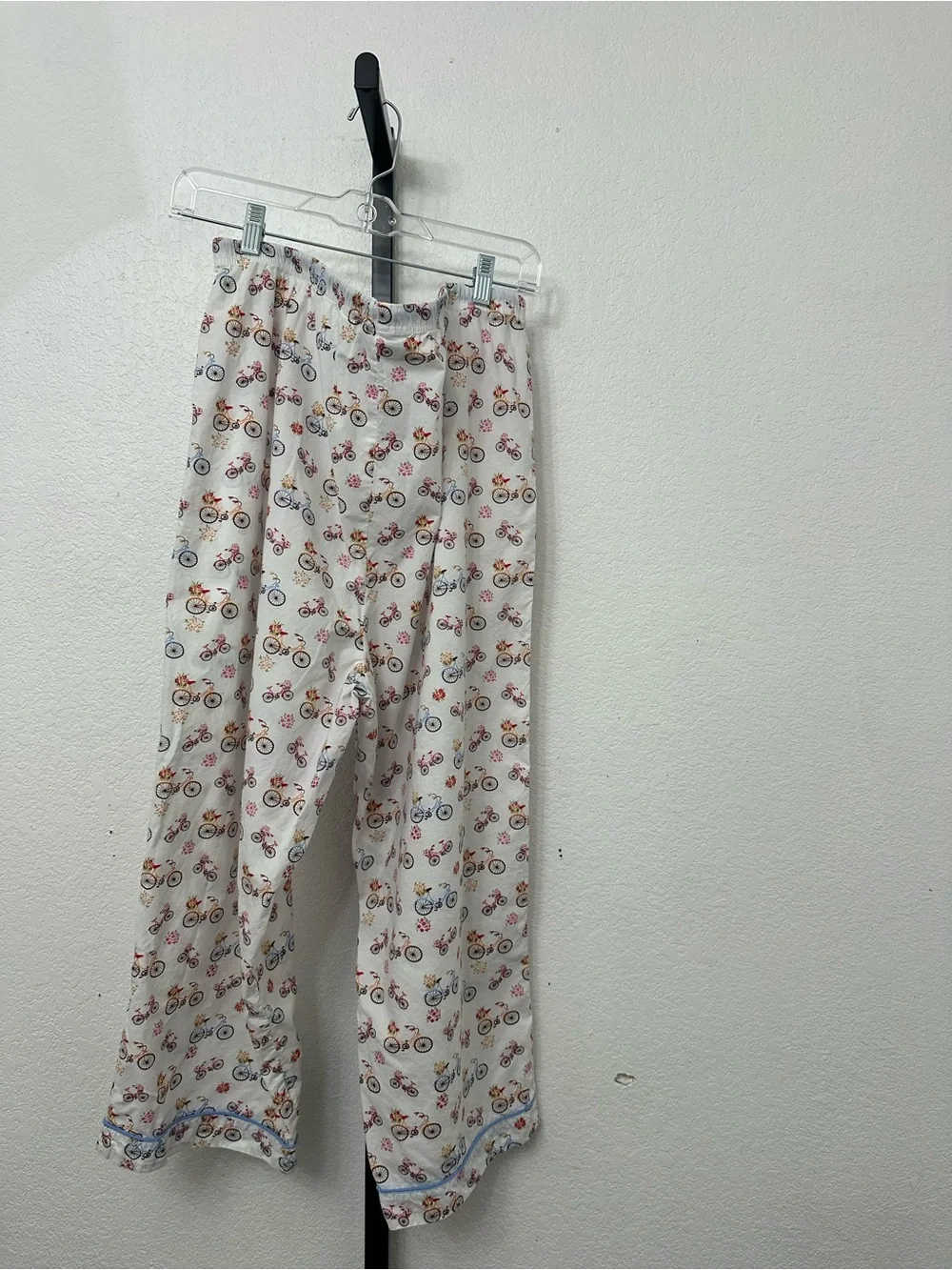 NorthStyle Kids White Pajama Pants with Multicolor Bicycle Print